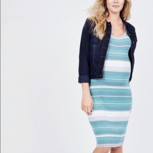 Maternity Striped Sweater Dress Summer & Sage